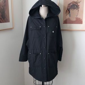 Carhartt x Hurley Black Rain Jacket / Changing Poncho / Windbreaker Sz Small